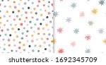childish seamless patterns set  ... | Shutterstock .eps vector #1692345709