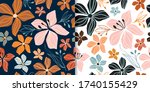 abstract floral seamless... | Shutterstock .eps vector #1740155429