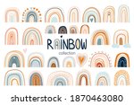 childish rainbow collection... | Shutterstock .eps vector #1870463080