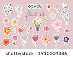 springtime stickers  magnets... | Shutterstock .eps vector #1910204386