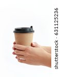 female hand holding a coffee... | Shutterstock . vector #631125236
