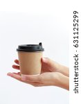 female hand holding a coffee... | Shutterstock . vector #631125299