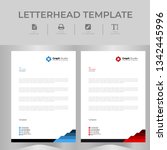 letterhead template set | Shutterstock .eps vector #1342445996