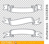 banners ribbons. editable line... | Shutterstock .eps vector #561318346