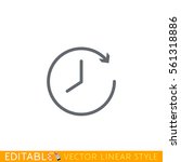 time icon. editable line icon.... | Shutterstock .eps vector #561318886