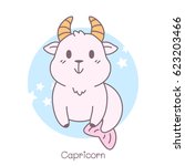 cute capricorn vector symbol... | Shutterstock .eps vector #623203466
