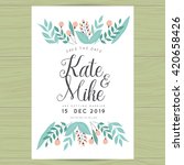 save the date  wedding... | Shutterstock .eps vector #420658426