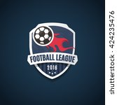 football league logo  labels ... | Shutterstock .eps vector #424235476