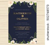 wedding invitation card... | Shutterstock .eps vector #502768573