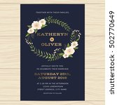 wedding invitation card... | Shutterstock .eps vector #502770649