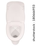 toilet bowl isolated on white.... | Shutterstock . vector #180666953