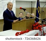 Small photo of Emporia, Kansas, USA, 8th April, 2015 Dean Metropoulos Chairman of Hostess brands at ribbon cutting ceremony in celebration of $50 million dollar expansion at the "Flagship" Twinkie plant in Emporia