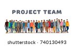 project team. employee group.... | Shutterstock .eps vector #740130493