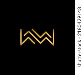 WW wave logo design vector illustration isolated background