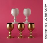 Small photo of White or gold wine glasses are completely irrelevant as long as