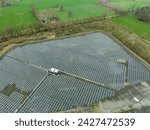 Small photo of aerial view of a large solar farm, capable of delivering energy to over 4000 households