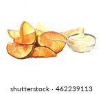 hand drawing watercolor french... | Shutterstock . vector #462239113