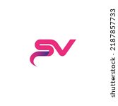 Letter Sv Gradient Color Logo....