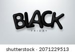 black friday sale 3d realistic... | Shutterstock .eps vector #2071229513