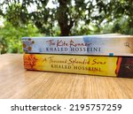 Small photo of Bhopal, India - August 30 2022: Two most notable novels, The kite runner and Thousand splendid suns by Khaled Hosseini, an Afghan-American novelist, UNHCR goodwill ambassador, and former physician
