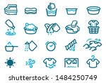 washing cloth with your hand.... | Shutterstock .eps vector #1484250749