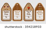 fondue tags set for sweet... | Shutterstock .eps vector #354218933