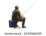 Fisherman sitting on a chair...