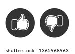like and dislike icons set.... | Shutterstock .eps vector #1365968963