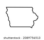 Iowa state icon. Pictogram for web page, mobile app, promo. Editable stroke.