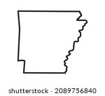 Arkansas state icon. Pictogram for web page, mobile app, promo. Editable stroke.