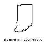 Indiana state icon. Pictogram for web page, mobile app, promo. Editable stroke.