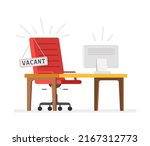 red office chair with sign... | Shutterstock .eps vector #2167312773