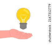 hand holding an idea lightbulb. ... | Shutterstock .eps vector #2167312779
