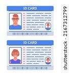 id card. card for man with red... | Shutterstock .eps vector #2167312799