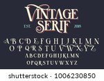 vintage serif lettering font.... | Shutterstock .eps vector #1006230850