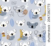 seamless childish pattern with... | Shutterstock .eps vector #2067282773