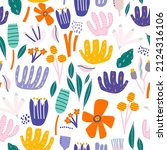 seamless floral  pattern with... | Shutterstock .eps vector #2124316106