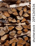 Firewood Background. Photo Is...