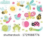 Cute Bugs And Animals Character ...