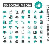 50 social media icons | Shutterstock .eps vector #321259529
