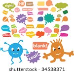 funny and colorful chats and... | Shutterstock .eps vector #34538371
