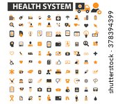 health system icons | Shutterstock .eps vector #378394399