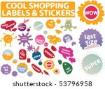 cool shopping labels   stickers.... | Shutterstock .eps vector #53796958