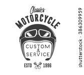 motorcycle badge | Shutterstock .eps vector #386309959