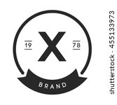 minimal letter x logo. vintage... | Shutterstock .eps vector #455133973