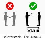 social distancing at least 1 5... | Shutterstock .eps vector #1703135689