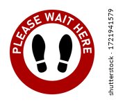please wait here and keep your... | Shutterstock .eps vector #1721941579