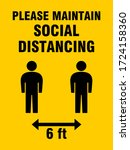 please maintain social... | Shutterstock .eps vector #1724158360
