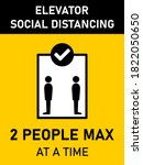elevator social distancing 2... | Shutterstock .eps vector #1822050650