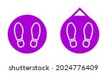 set of round wait here and keep ... | Shutterstock .eps vector #2024776409